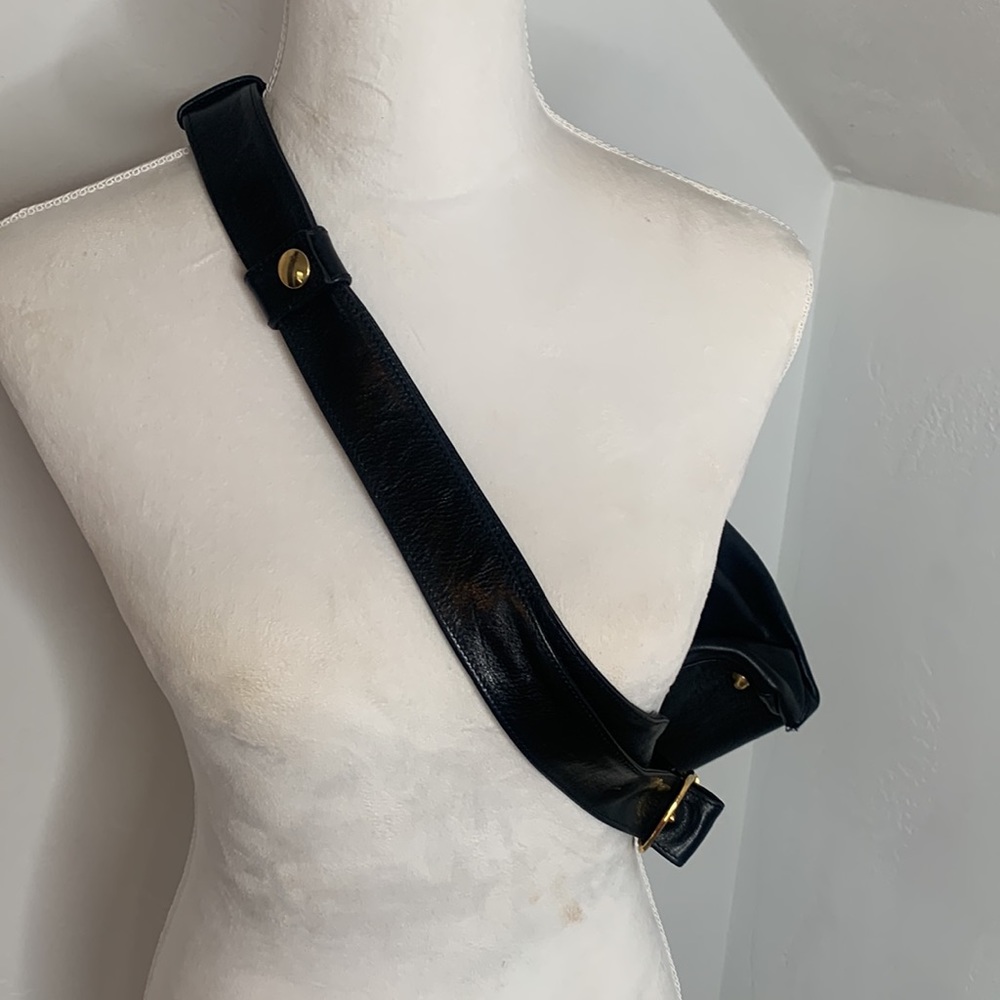 Marino Orlandi Stunning Black Gold Vintage Quality Leather Back Made in Italy - Picture 17 of 17